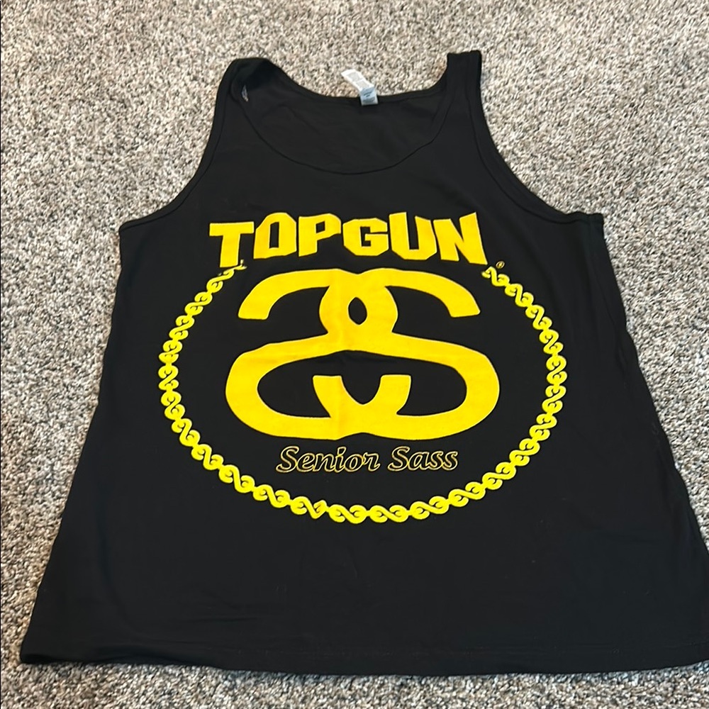 Top Gun Black and Yellow Tank Top